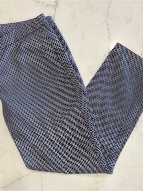 Willi Smith Navy and White Cropped Ankle Pants